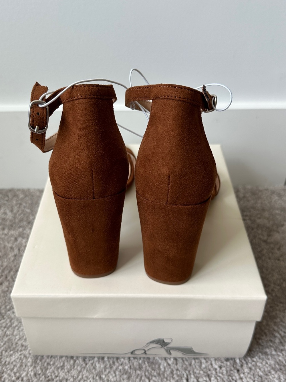 A New Day Women's Ankle Strap Block Heel Sandal - Cognac - Picture 3 of 13